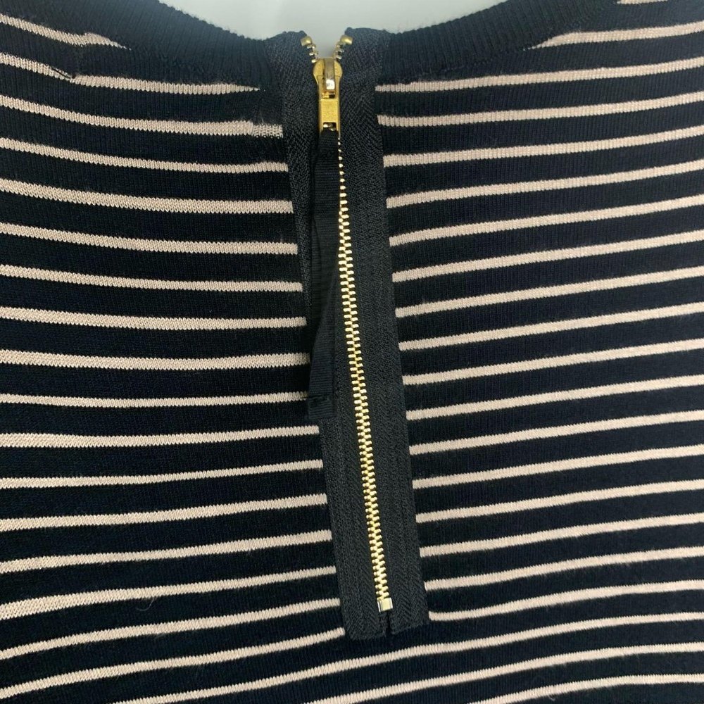 Premise Studio Striped Exposed‎ Zipper Knit Top S - Picture 6 of 9